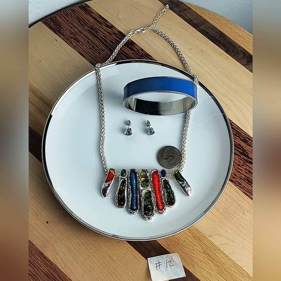 Jewelry Dish Saucer Bundle of 4 Multi Silver Tone - Picture 2 of 5